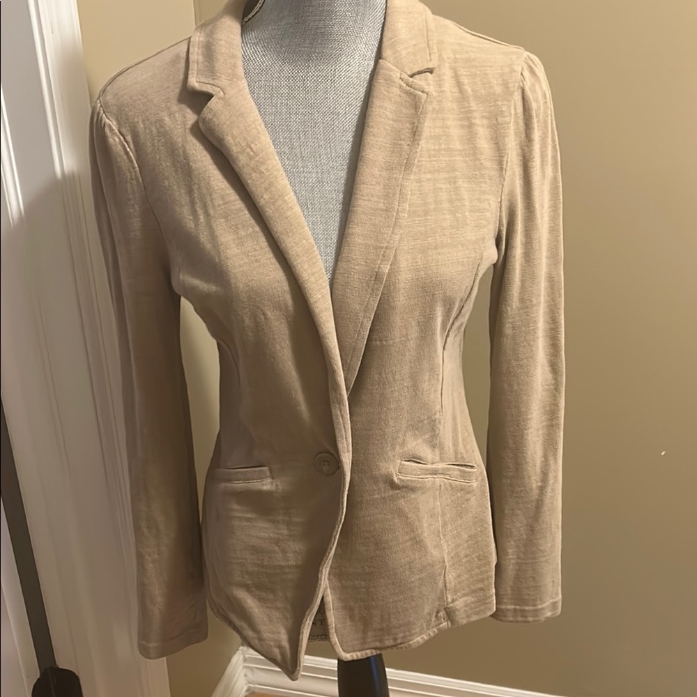 Caslon Tan Blazer Professional Tailored Suit Jacket